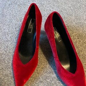 Marks & Spencer Red Velvet Pointed Heels
